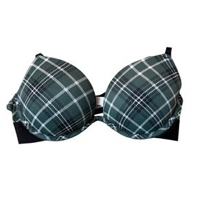 Plaid Green Women's Bra